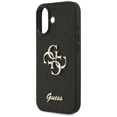 6. Guess Fixed Glitter Big 4G Hülle für iPhone 17 - Schwarz