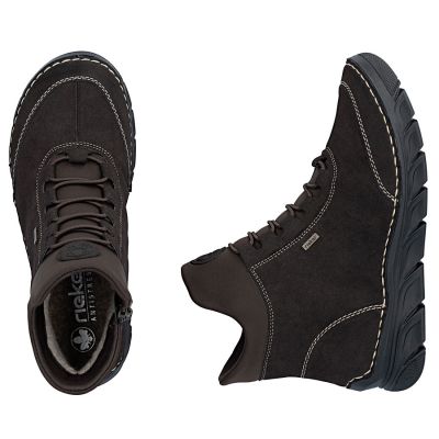 5. Bequeme, gefütterte Damen-Ankle-Boots in Schokoladenbraun, Rieker 55069-25