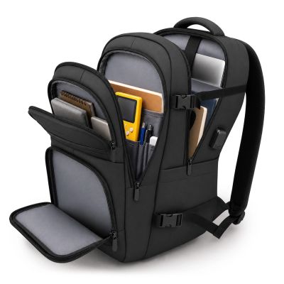 22. Wozinsky WPW-20L Reiserucksack mit Laptopfach, 40 x 20 x 25 cm, für Gepäckaufbewahrung – Schwarz
