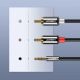 14. Ugreen AV116 10583 Audio-Miniklinkenkabel 3,5 mm (männlich) / 2RCA (männlich) 1,5 m – schwarz
