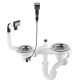 DEANTE SPACE-SAVER ZXY9983 Siphon für 1,5- und 2-Becken-Granitspülen