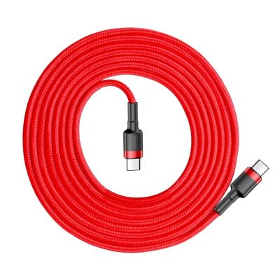 2. Baseus CATKLF-H09 USB-C – USB-C PD QC-Kabel 60 W 3 A 480 Mbit/s 2 m – rot