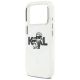 6. Karl Lagerfeld IML Glitter Karl & Choupette Sketch Logo MagSafe Case für iPhone 17 Pro – Transparent