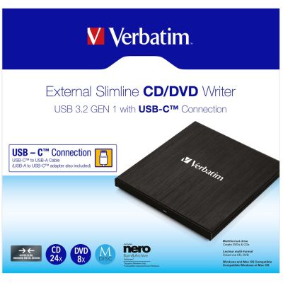 4. Verbatim EXTERNAL SLIMLINE Externes CD/DVD-Laufwerk