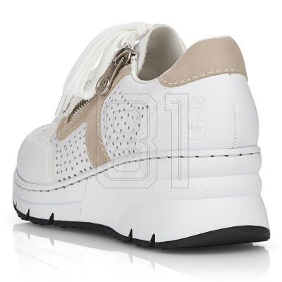 24. Rieker W N6304-80 weiße Lederkeilschuhe