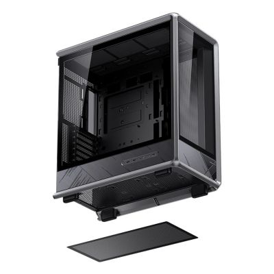 25. Jonsbo D401 PC- , Midi-Tower, ATX, gehärtetes Glas - schwarz
