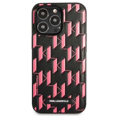 3. Karl Lagerfeld Monogramm-Plakette iPhone 13 Pro / 13 6.1" Hülle - Rosa
