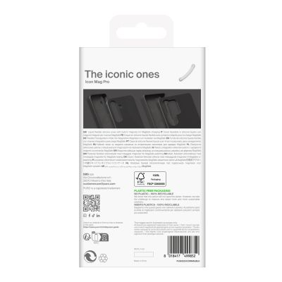5. Puro Icon Mag Silikonhülle mit MagSafe für Samsung Galaxy S25 Ultra – Schwarz