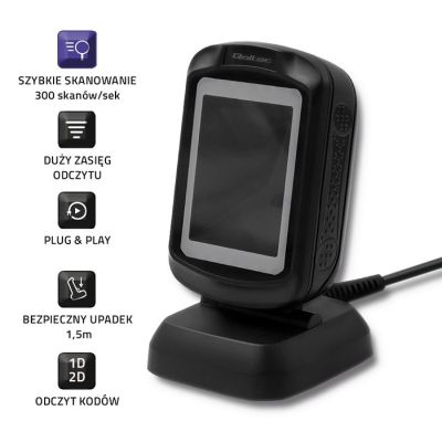 2. QOLTEC Barcode-Lesegerät (stationär) | 1D und 2D | USB