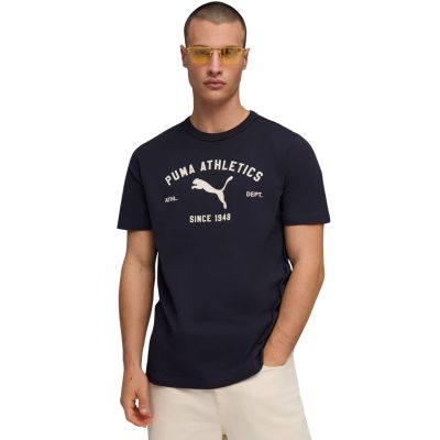 Puma Class Graphic T-Shirt für Herren, Marineblau, 692226, Größe 16
