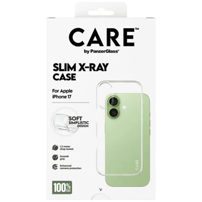 5. CARE by PanzerGlass Modisches X-Ray Soft Basic Case für iPhone 17 - Transparent