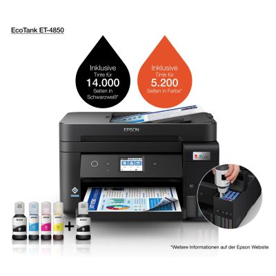 53. Epson EcoTank ET-4850 Inkjet A4 4800 x 1200 DPI 33 Seiten/Min. WLAN