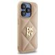 3. DKNY Quilted Stack Logo iPhone 15 Pro Max Hülle – Beige