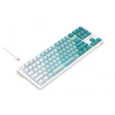 3. Havit KB901L Gaming-Tastatur (Weiß und Grün)