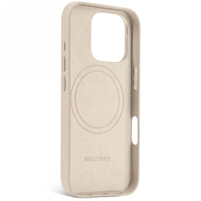 3. Decoded Leder-Backcover MagSafe-Hülle für iPhone 16 – Beige