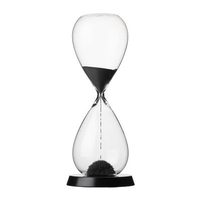 Schwarze Sanduhr RITUALI DOMESTICI SCORRENDO 11 x 32 cm