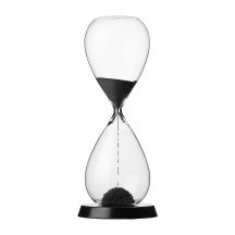 Schwarze Sanduhr RITUALI DOMESTICI SCORRENDO 11 x 32 cm