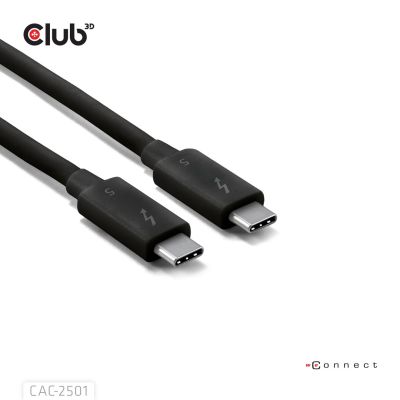 7. CLUB3D CAC-2501 Thunderbolt-Kabel 1 m 120 Gbit/s Schwarz