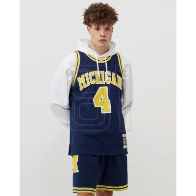 3. Mitchell & Ness NCAA Swingman Road Trikot Michigan1991 Chris Webber SMJY4437-UMI91CWEASBL