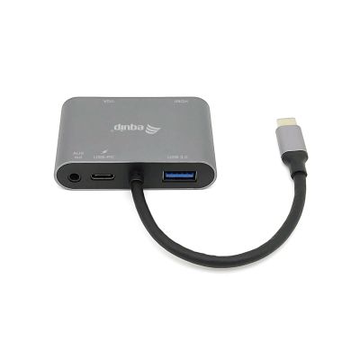 2. Equip 133483 Kabelgebundene Dockingstation USB 3.2 Gen 1 (3.1 Gen 1) Typ-C Schwarz, Grau