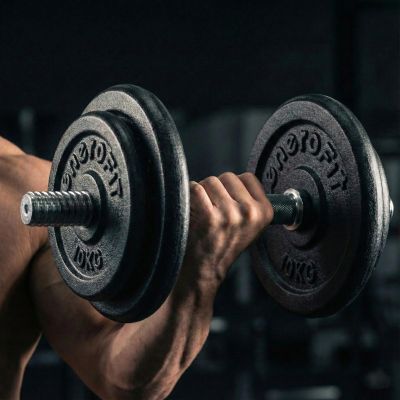 15. SCHWARZES GUSSEISEN GEWICHT 10KG ENERO FIT Ø26,5 1 Stück.