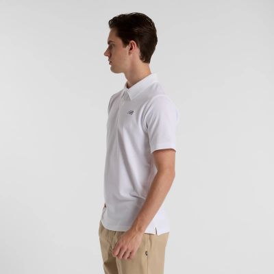2. New Balance Baumwoll-Piqué-Poloshirt M MT51519WT