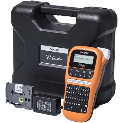 17. Brother PTE110VPYP1 Etikettendrucker, 180 x 180 dpi, 20 mm/s, TZe, QWERTY