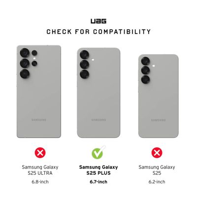 3. UAG Civilian Pro - Schutzhülle für Samsung Galaxy S25+ 5G mit integriertem Magnetmodul (schwarz)