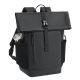 13. Rivacase Eden Rucksack, Roll-Up-Rucksack, Schwarz, Polyester, Gewachstes Leder (zum Hochziehen)