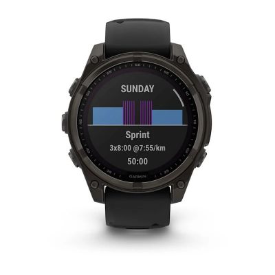 8. Garmin Fenix 8 Solar Saphir Titan Carbon Grau Uhr