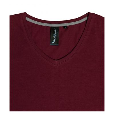 4. Malfini Action V-Ausschnitt T-Shirt W MLI-70186 Granatrot