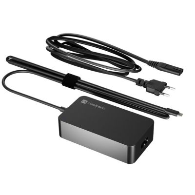 NATEC Netzteil/Ladegerät Grayling GAN USB-C 65W für Laptops, Tablets, Handys
