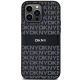 3. DKNY Lederhülle mit Monostreifen und Metalllogo für iPhone 14 Pro – Schwarz