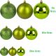 3. Dekorative Plastikkugeln, Safe, 46 Stück, grüner Glimmer