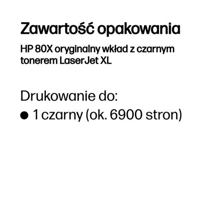 23. HP 80X Schwarz LaserJet-Tonerkassette mit hoher Kapazität, Original-Tonerkartusche 1 Stk. Original Schwarz
