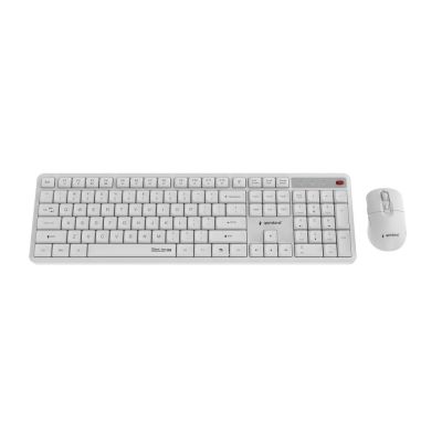 2. GEMBIRD Kabelloses Tastatur- und Maus-Set Silent Key Pro Business, Weiß, US-Layout