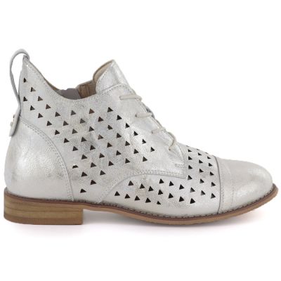 3. Plateau-Arbeitsstiefel mit Verzierung Potocki W WOL106B Weiß