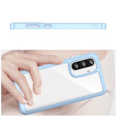 4. Outer Space Hülle für Samsung Galaxy A56 Cover mit Flexiblem Rahmen - Blau