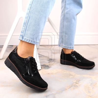 6. Filippo W PAW467 schwarze Keilschuhe aus Leder
