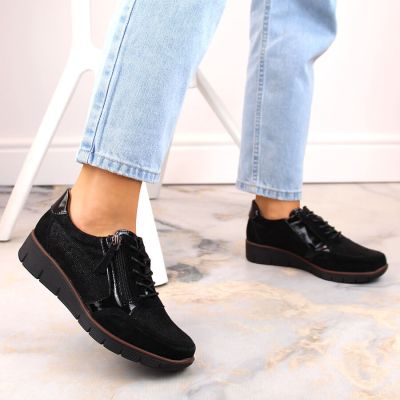 6. Filippo W PAW467 schwarze Keilschuhe aus Leder