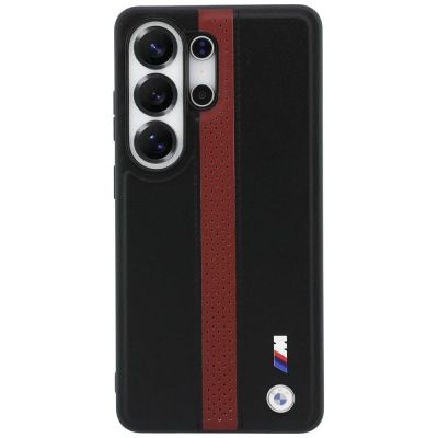3. BMW MagSafe-Hülle mit perforiertem Streifenlogo für Samsung Galaxy S26 Ultra – Rot