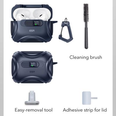 6. ESR Cyber ​​FlickLock MagSafe Hülle für AirPods Pro 3 – Marineblau