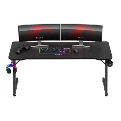 6. Huzaro Hero 4.8 Schwarzer Gaming-Schreibtisch