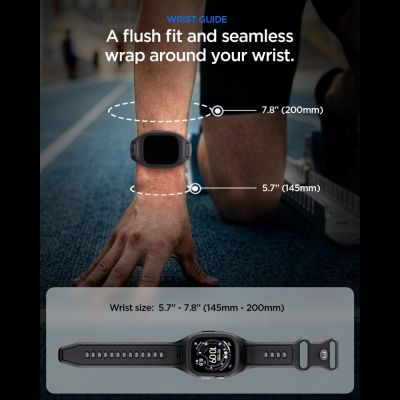 5. Spigen Liquid Air Pro Armband für Apple Watch Ultra 49 mm – Schwarz
