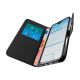 5. Puro Wallet Stand Case für iPhone 17 Air aus Öko-Leder, mit Klappe, Geldbörse und Standfunktion - Schwarz