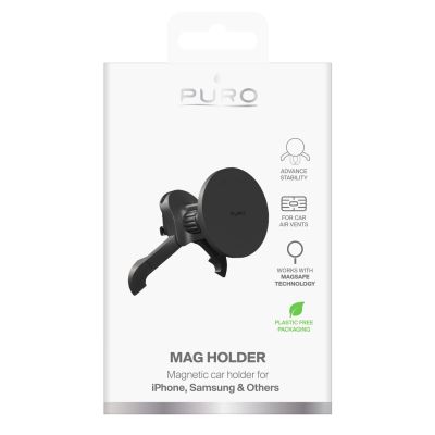 3. Puro Verstellbare Autohalterung, MagSafe Kompatibel - Schwarz