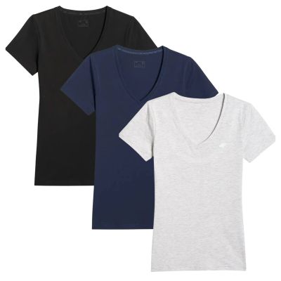 Damen-T-Shirt (3er-Set) 4F 4FWMM00TTSHF3307-20S-27M-31S