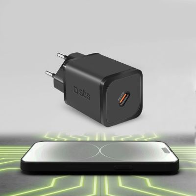 7. SBS TETRGAN1C45W 45-W-GaN-USB-C-Wandladegerät mit Power Delivery – Schwarz