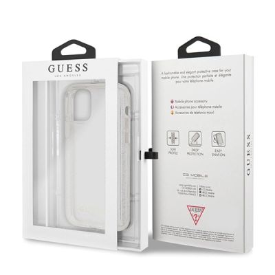 7. Guess GUHCN58PCGLSI iPhone 11 Pro Silber/Silber Hartschale Glitter