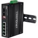 6. TRENDnet TI-UPG62 Switch – Unmanaged – 4 x 10/100/1000 (PoE+) + 2 x Gigabit SFP – DIN-Schienen- und Wandmontage möglich – PoE+ (240 W) – DC